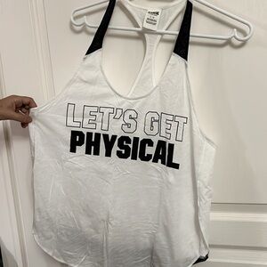 PINK “let’s get physical” tank
